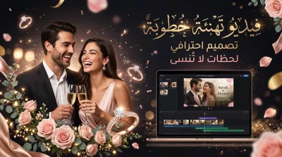 تصميم فيديو تهنئة خطوبة بجودة احترافية ولمسات إبداعية